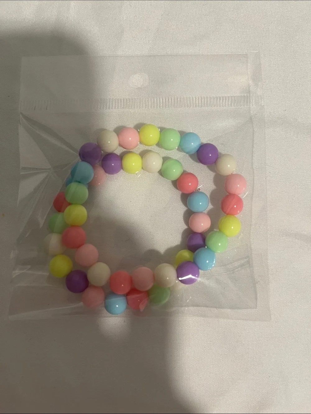 Kids Pastel Bead Stretch Bracelet Set - Multicolor